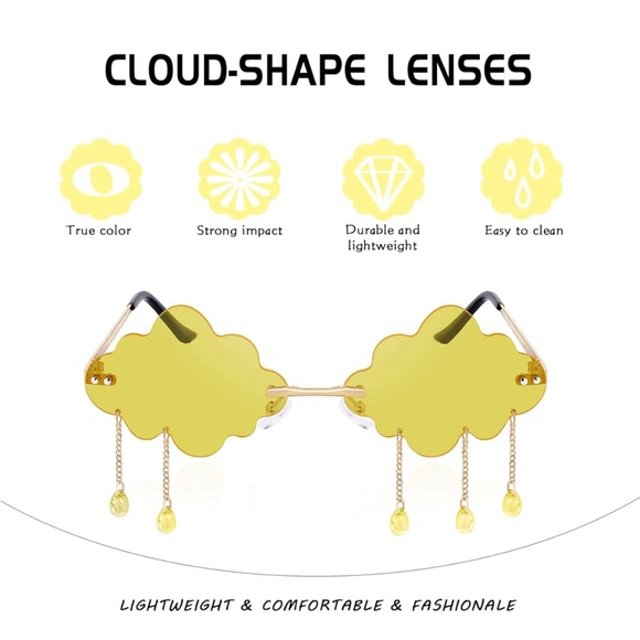 Cloud tassel, uniquely design glasses, right in time for the summertime - Picture 4 of 5